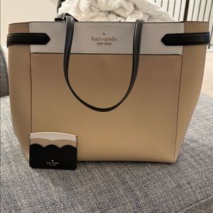Kate Spade Tan and Black Tote